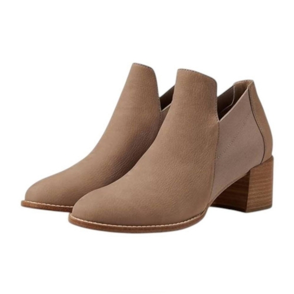 EILEEN FISHER women's bayo earth booties in earth tumbled nubuck Woman  Size 5.5 - Picture 1 of 13